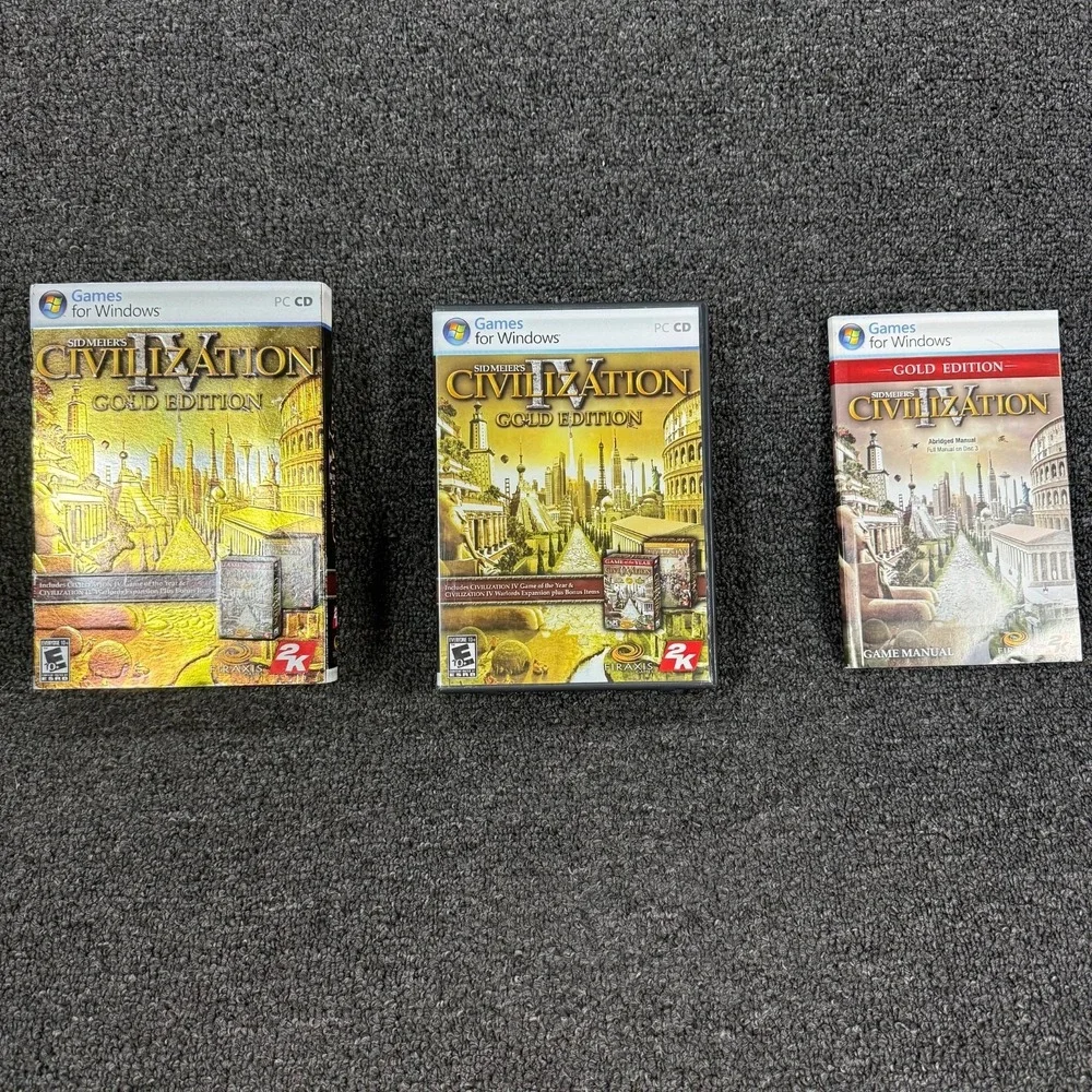 Sid Meier's Civilization IV Gold Edition PC 2007 Manual Poster UnTested